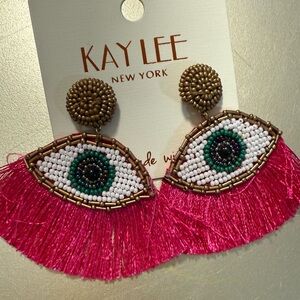 Kay Lee Pink Eye Earrings